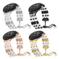 Pearl half bracelet watch band set in silver, black, rose gold, and gold variants
