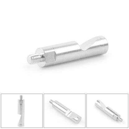 Tuning fuel boost pin, shiny metal threaded rod with hex collar