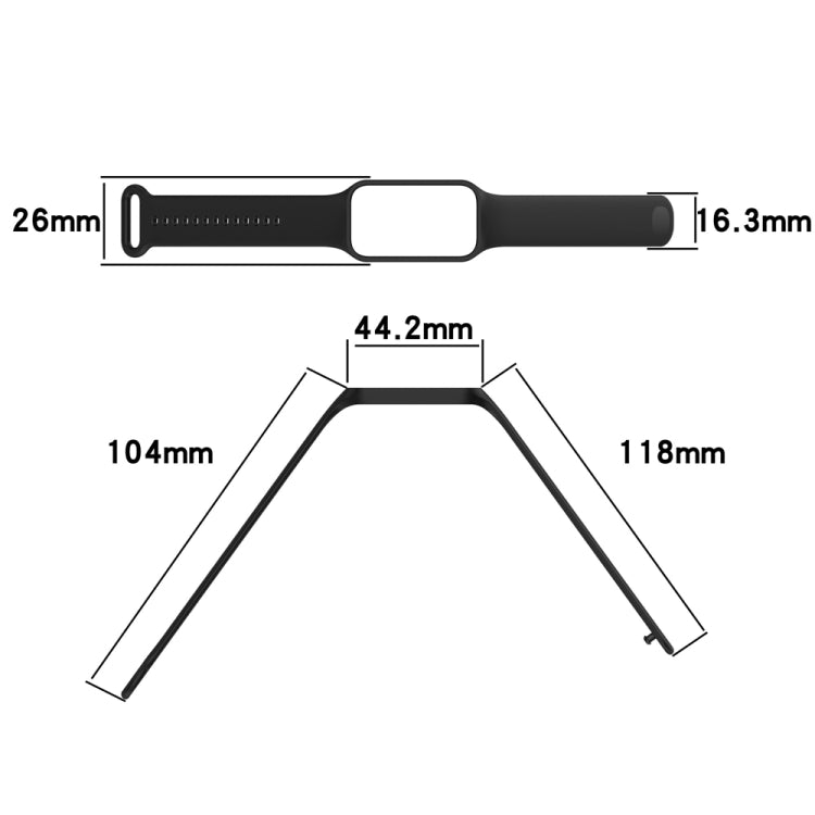 Solid Color Silicone Integrated Watch Band, For Redmi Band 2