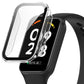 Tempered film watch protective case with clear screen cover, transparent frame
