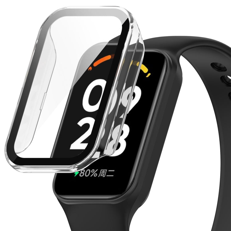 Tempered film watch protective case with clear screen cover, transparent frame