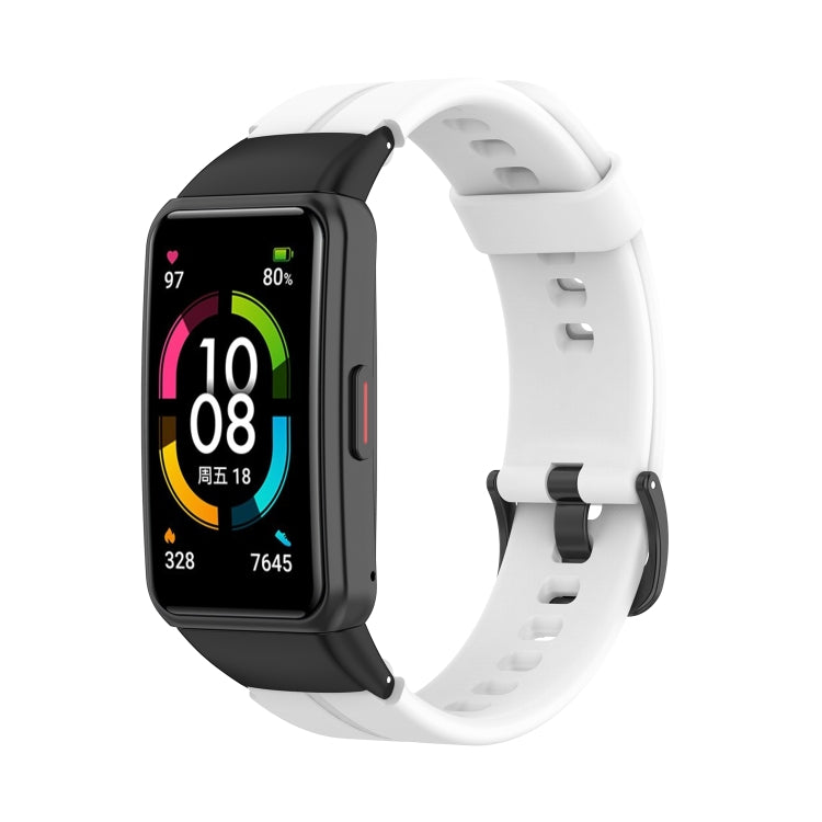 Solid Color Silicone Watch Band, For Honor Band 7