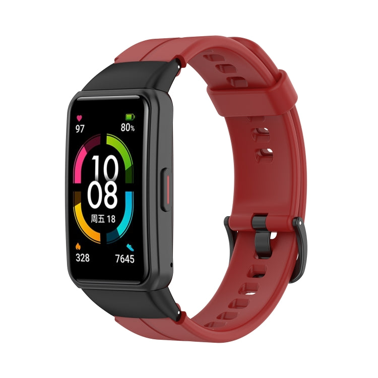 Solid Color Silicone Watch Band, For Honor Band 7