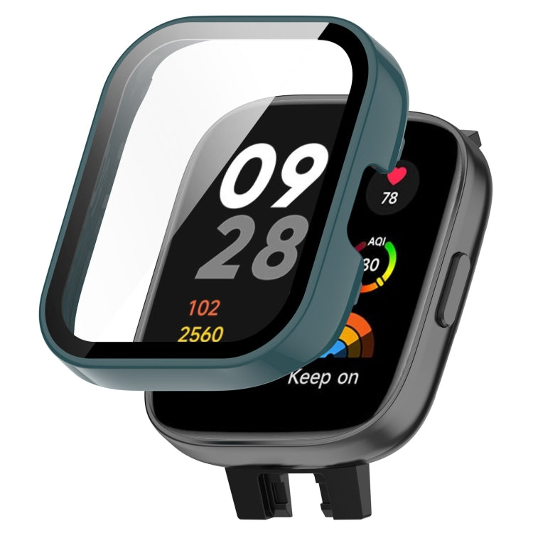 Pine green integrated tempered film watch protective case for Redmi Watch 3
