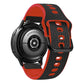 Universal TPU litchi-texture watch band with metal buckle, black and red, 20mm/22mm