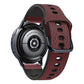 Universal litchi-texture TPU watch band, burgundy leather-style strap with perforation.