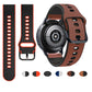 Universal litchi-texture TPU watch band color set with black buckle and perforated straps.