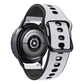 Universal TPU litchi-texture watch band with metal buckle, white and black, 20mm/22mm