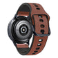 Universal litchi-texture TPU watch band, dark brown leather-style strap with black buckle.