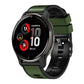 Two-tone silicone watch band in olive green and black, 20/22mm