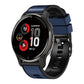 Two-tone silicone watch band in navy blue and black, 20/22mm