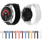 Set of magnetic loop watch bands in multiple colors, black and white shown