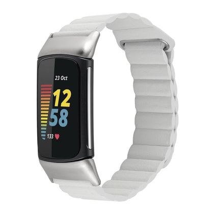 Magnetic Loop Leather Watch Band, For Fitbit Charge 5