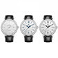 NORTH EDGE automatic men’s watches, three views, black leather straps, silver-tone cases