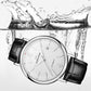 NORTH EDGE automatic men’s watch with black leather strap and waterproof design