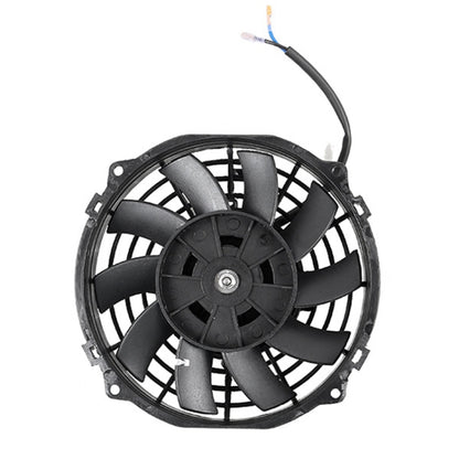 12V transmission oil cooling fan with black 7-blade impeller and power lead