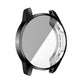 Black 46mm watch case cover with clear protective screen and raised edges