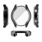 Set of black TPU watch case parts: front cover, side frames, and clip
