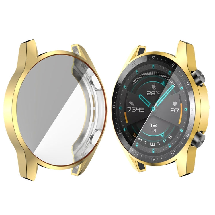 46mm TPU all-inclusive watch case, gold tone, for Huawei Watch GT2