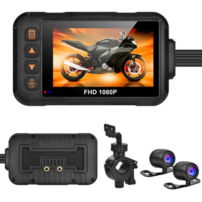 3-inch motorcycle dash cam with screen, buttons, and FHD 1080P display
