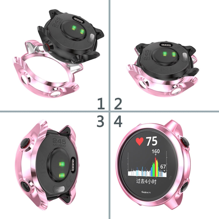 Assorted TPU watch cases in black and pink, shown from multiple angles