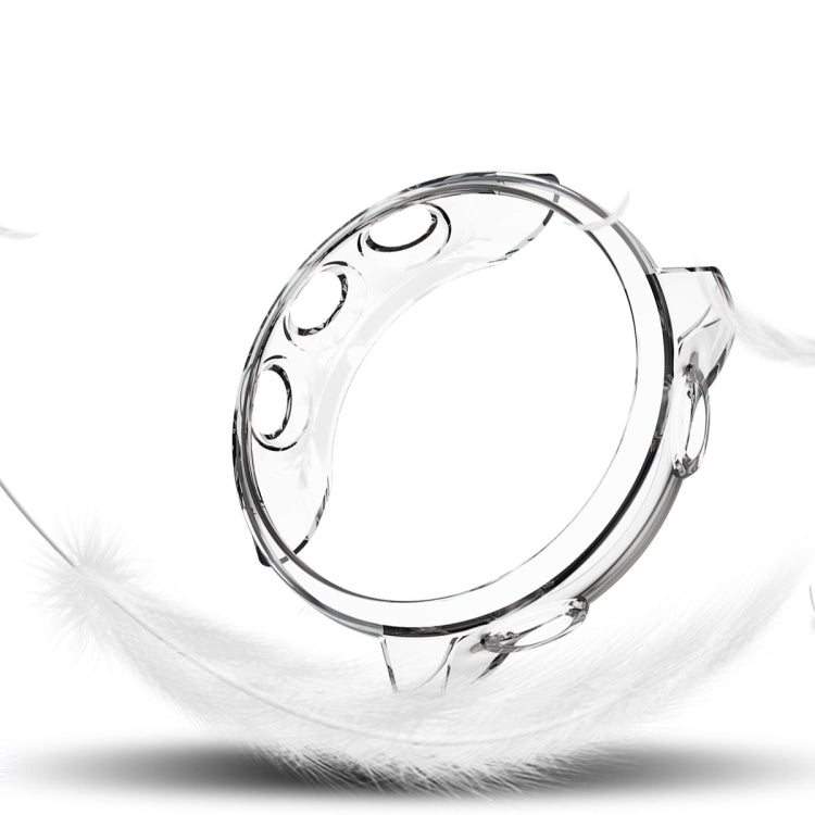 Transparent TPU watch case with electroplated clear bezel and side openings