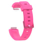 Glossy silicone replacement wrist strap for Fitbit Inspire, pink, with metal clasp
