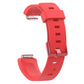 Glossy silicone replacement wrist strap for Fitbit Inspire, red, with metal clasp
