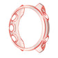 Translucent TPU watch screen case, orange clear protective ring close-up