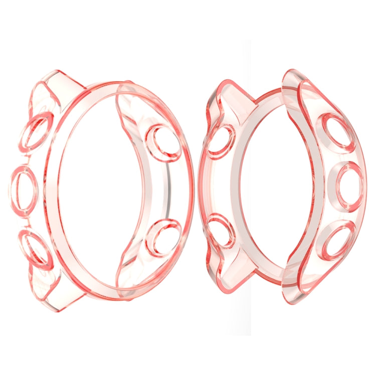 Translucent TPU watch screen case, orange clear front and back guard