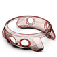 Translucent TPU watch screen case, orange clear curved cover top view