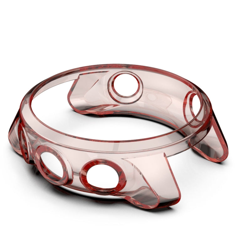 Translucent TPU watch screen case, orange clear curved cover top view