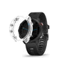 Translucent TPU watch screen case, clear protective guard on black sports watch