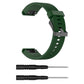 20mm silicone watch strap, dark green with clasp, includes spring bar tool pieces