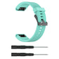 20mm silicone replacement watch strap, mint green, with black clasp and holes