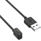 USB charging cable with magnetic suction plug, slim black connector