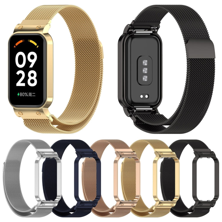 Milan metal watch band set with interchangeable metal frames in multiple colors