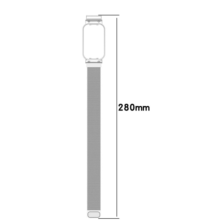 Milan metal watch band length 280mm, adjustable strap with metal frame