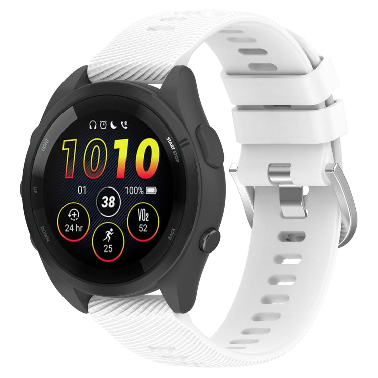 22mm Solid Color Silicone Watch Band, For Garmin Forerunner 265
