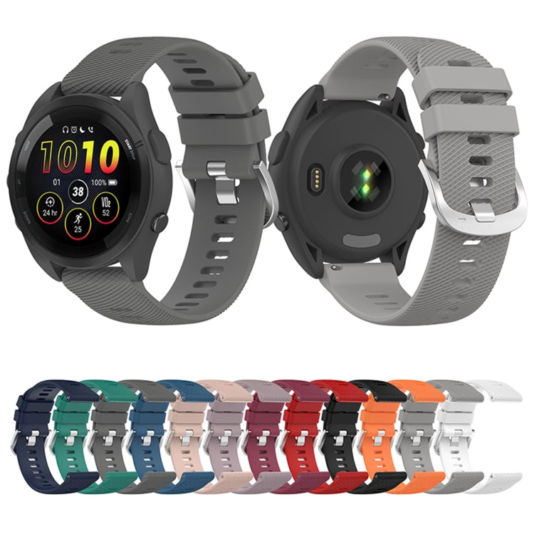 22mm Solid Color Silicone Watch Band, For Garmin Forerunner 265
