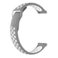 Two-color replacement watch strap band in dark gray with white perforated ring pattern