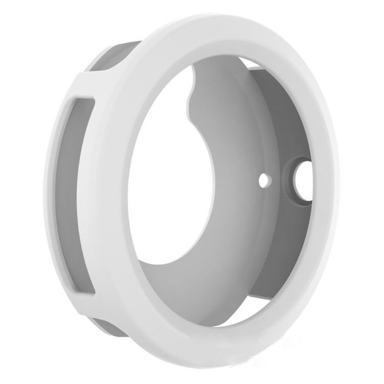White silicone protective case for Garmin Vivoactive 3 smartwatch, side opening and button hole