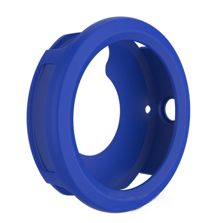 Blue silicone protective case for Garmin Vivoactive 3 smartwatch, includes button hole