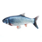 Blue electric simulation fish toy with soft fins and realistic textured scales