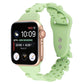 Mint green silicone butterfly hollow watch band for Apple Watch with cutout links