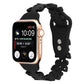 Black silicone butterfly hollow watch band for Apple Watch with ventilated link design