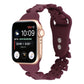 Maroon butterfly-hollow silicone watch band for Apple Watch, butterfly cutouts