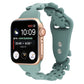 Silicone watch band with butterfly cutouts, teal green for Apple Watch