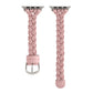 Apple Watch braided nylon elastic band, blush pink braid with adjustable buckle ends