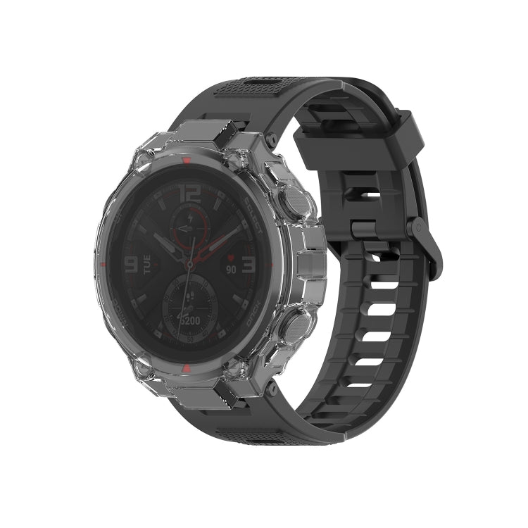 TPU watch case for Huami Amazfit T-Rex A1918, transparent black protective bezel
